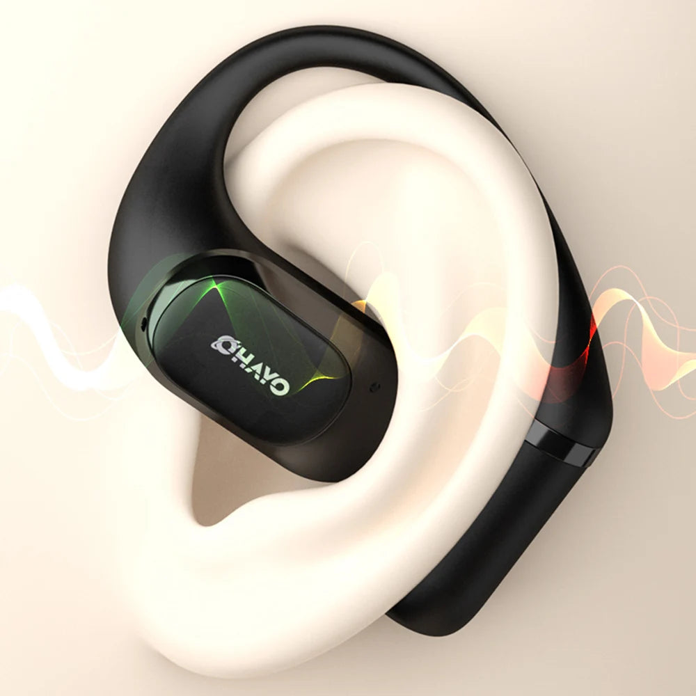 Ohayo T10 Open-Ear Sports Headphones - Bluetooth 5.4 with 40Hr Battery & IPX6 Waterproof
