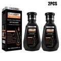 Hair growth shampoo 2-pack, two black bottles with matching orange label