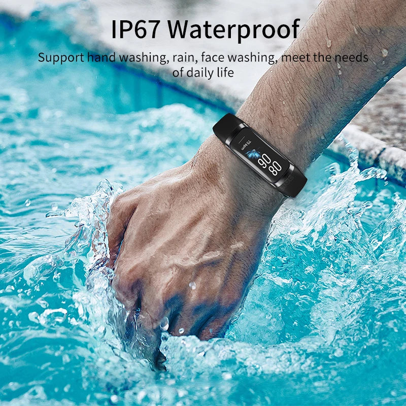 LIGE 1.1 Inch Amoled Waterproof Heart Rate Monitor Slim Smart Watch