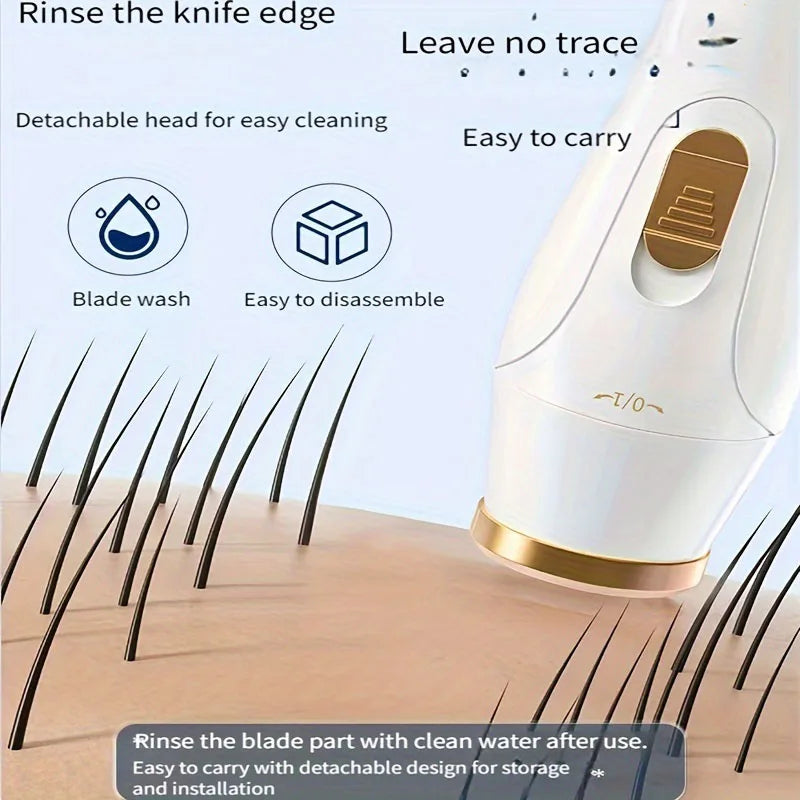 3-in-1 Electric Hair Removal Set - Portable Multi-Head Trimmer for Painless Body & Facial Hair Removal