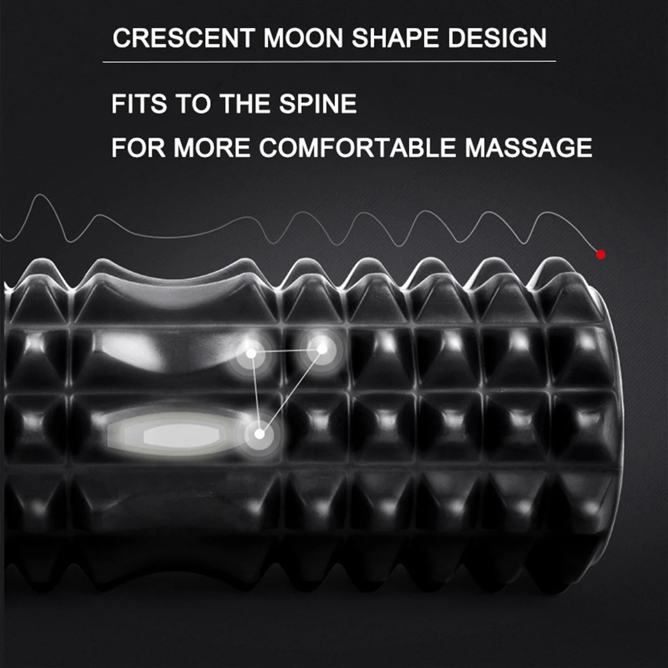 Crescent Solid Foam Axis Yoga Post - Fitness Roller