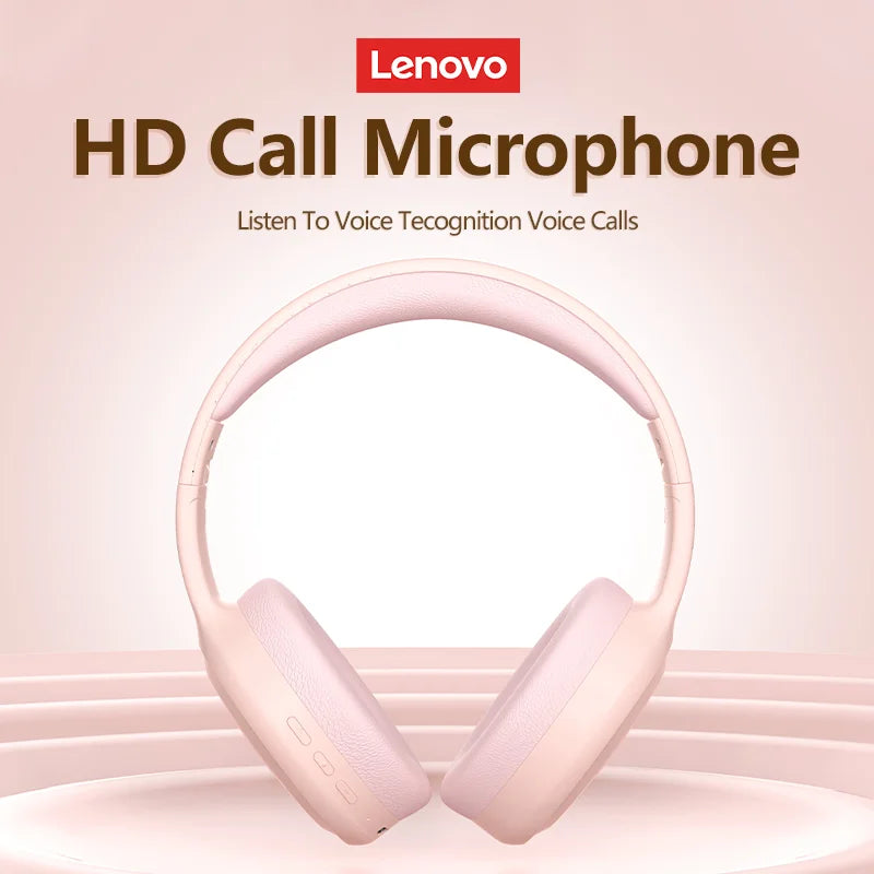 Pink wireless over-ear headphones with cushioned headband and ear pads