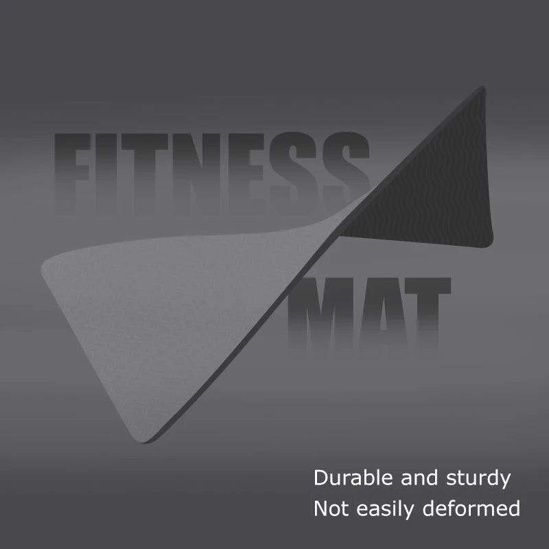Gray yoga mat with textured underside, durable design with anti-slip traction
