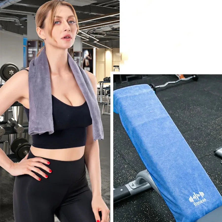 Microfiber Gym Towel - Super Soft Quick-Drying Sports Towel 37.5"x16" for Yoga & Fitness