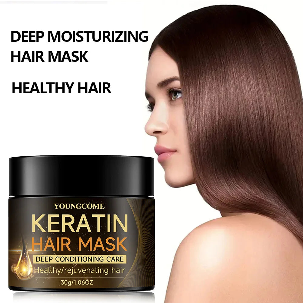 Keratin Hair Mask - Deep Moisturizing Conditioner for Soft Smooth Frizz-Free Hair Repair