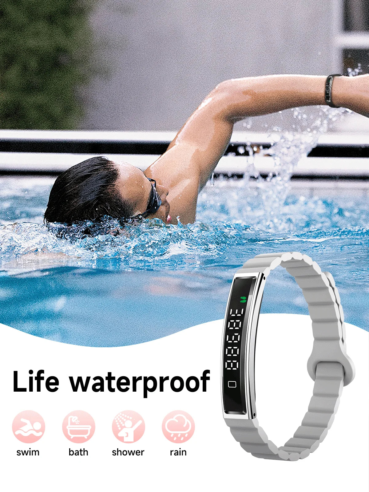 LIGE Sports Fitness Tracker Smart Bracelet Heart Rate Sleep Monitor Pedometer