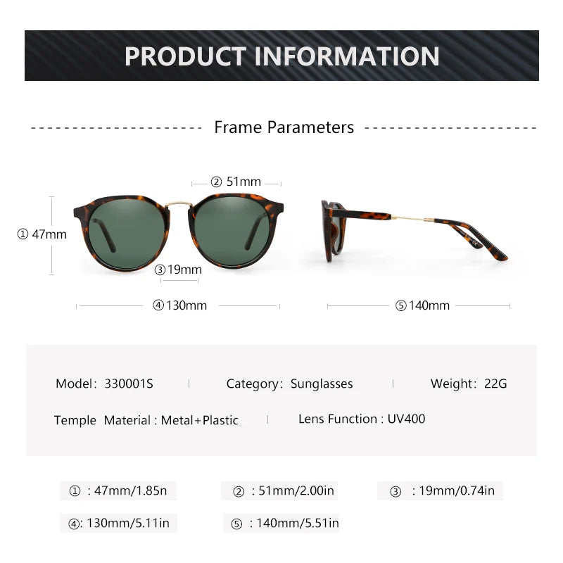 ZENOTTIC Retro Round Designer Sunglasses