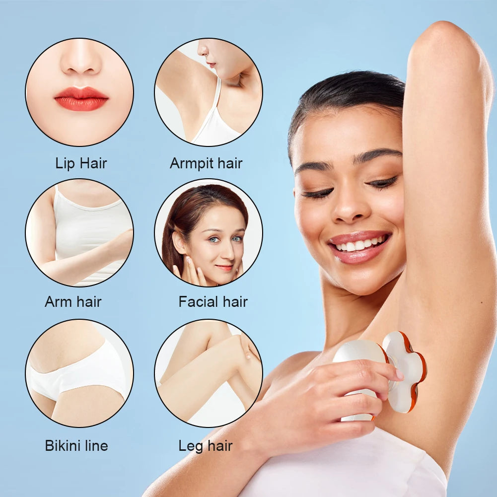 5-Blade Head Electric Hair Remover - USB Rechargeable Waterproof Shaver for Women with Wet & Dry Technology