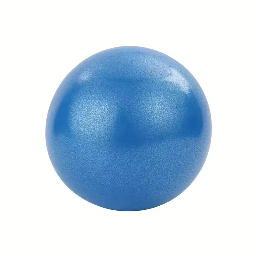 Blue yoga exercise ball with smooth anti-burst finish