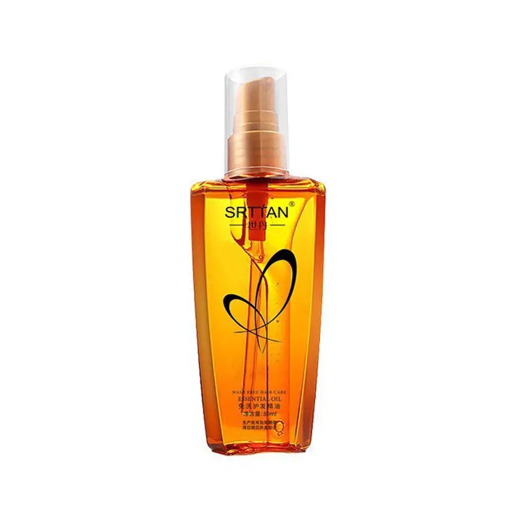 Amber hair serum bottle with spray pump