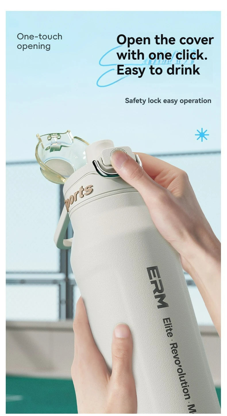 1L Stainless Steel Insulated Bottle - 6-Layer Vacuum Flask for Hiking, Cycling & Fitness