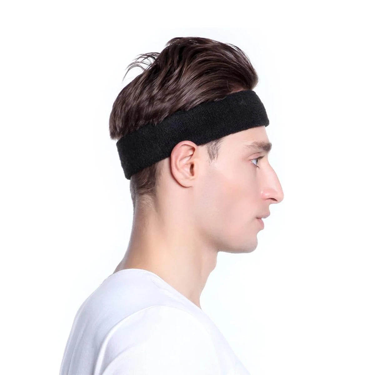 3-Piece Sweatproof Sports Headbands - Moisture-Wicking Headband Set