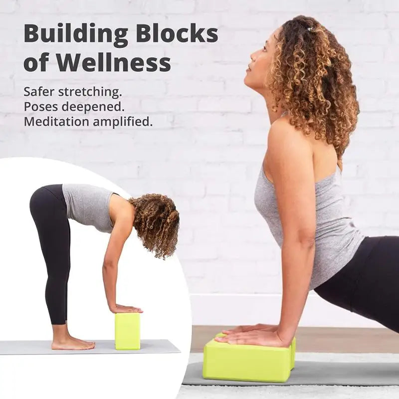 Set of 2 Yoga Blocks - Made from High-Density Foam