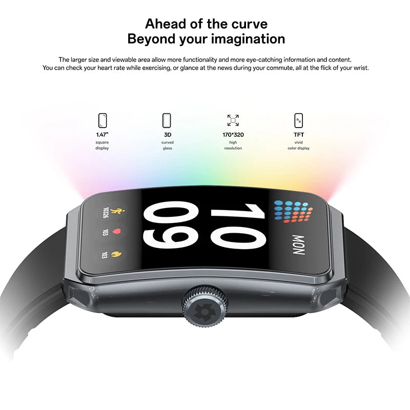 GEJIAN R11 Fashion Smart Watch - 1.47" TFT Display with Health Monitoring & IP68 Waterproof