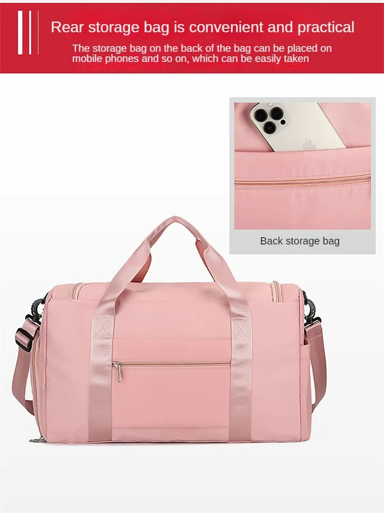 Large Capacity Gym/Overnight Duffle Bag with Shoe Compartment