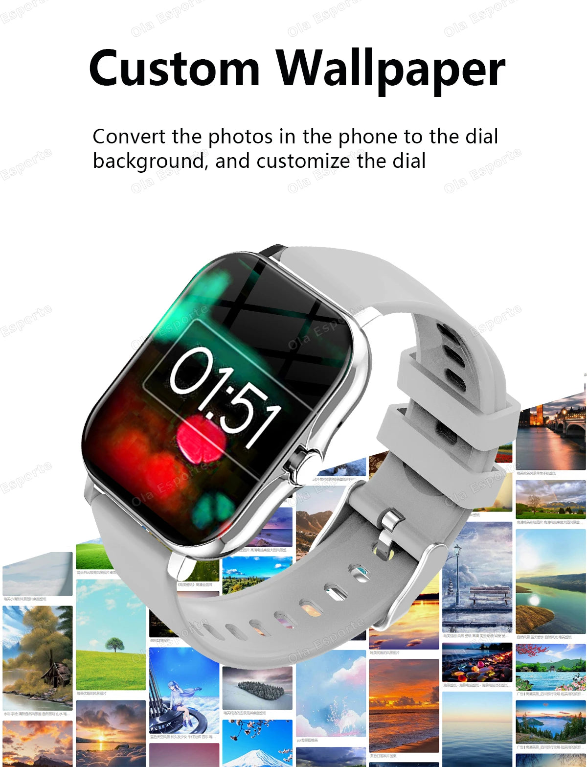 Smart Watch 2.01" HD Display with Bluetooth Calling & Custom Dials