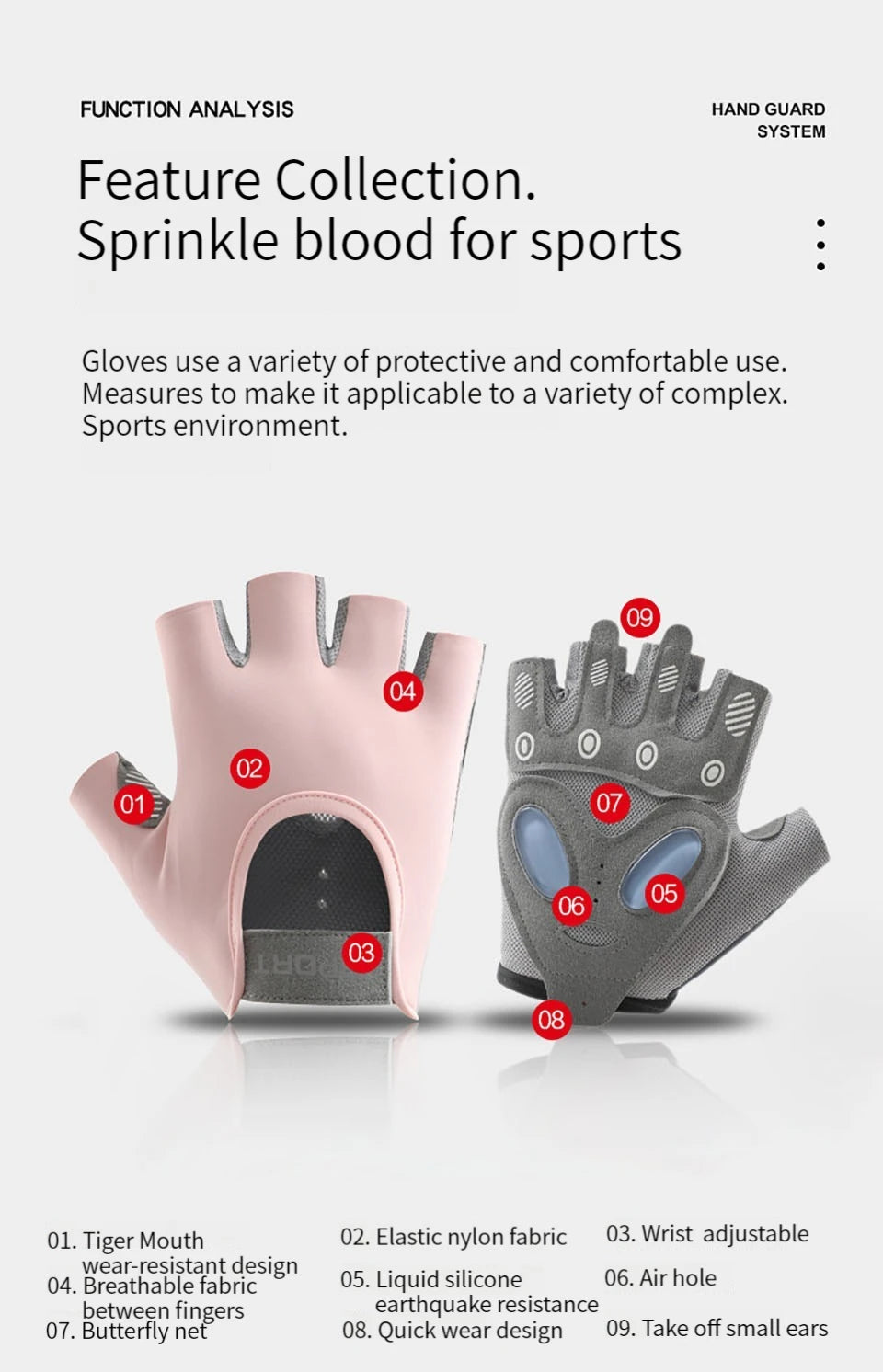 Gym Body Building Training Bike Fitness Gloves - Weight Lifting Gloves