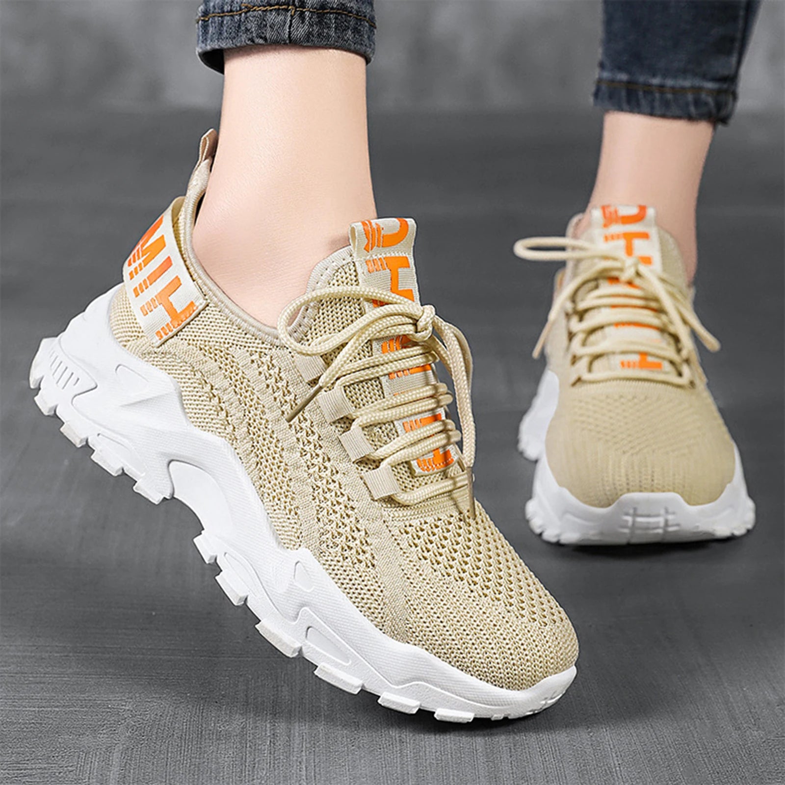 Women's Mesh Sports Shoes - Active Athletic Sneakers for Running & Workouts