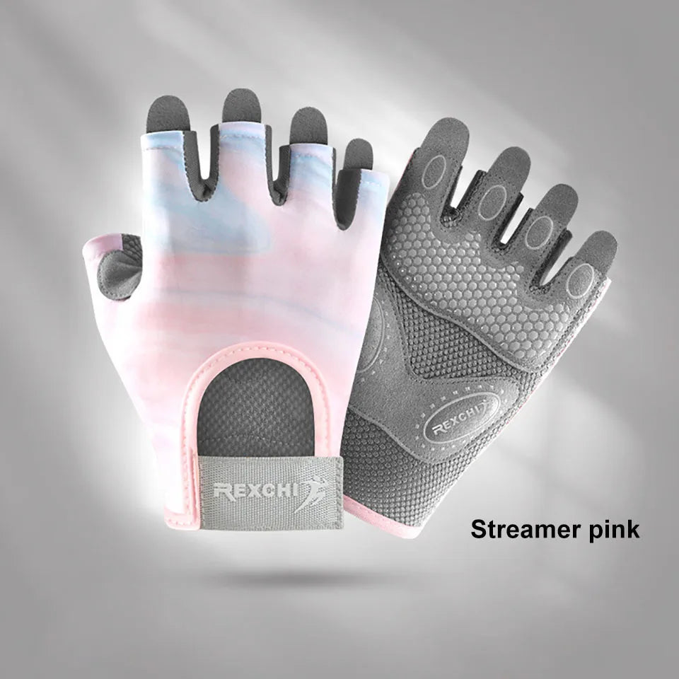 Half-Finger Workout Gloves - Shock-Absorbing Gym Gloves for Women & Men