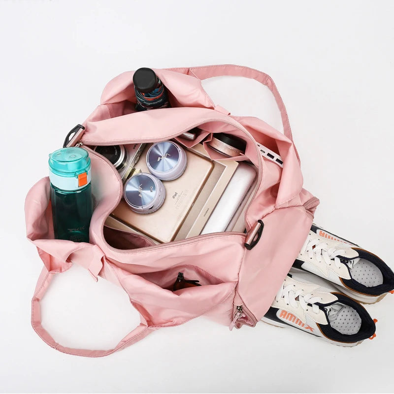 Women's Sport Gym Bag - Waterproof with Separate Shoe Compartment
