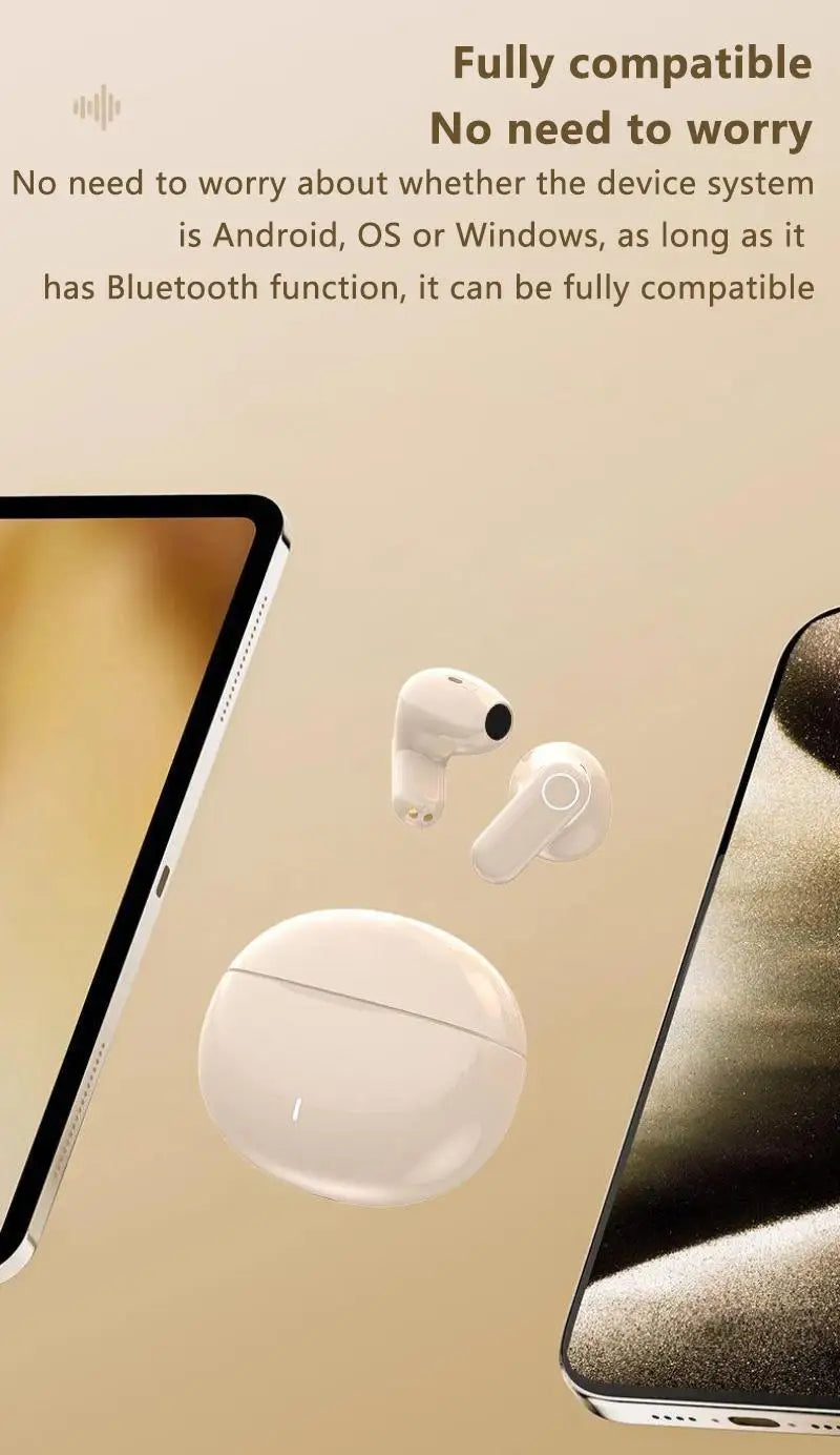 Mini TWS Earbuds - Bluetooth 5.3 with Active Noise Cancelling & 6H Battery Life