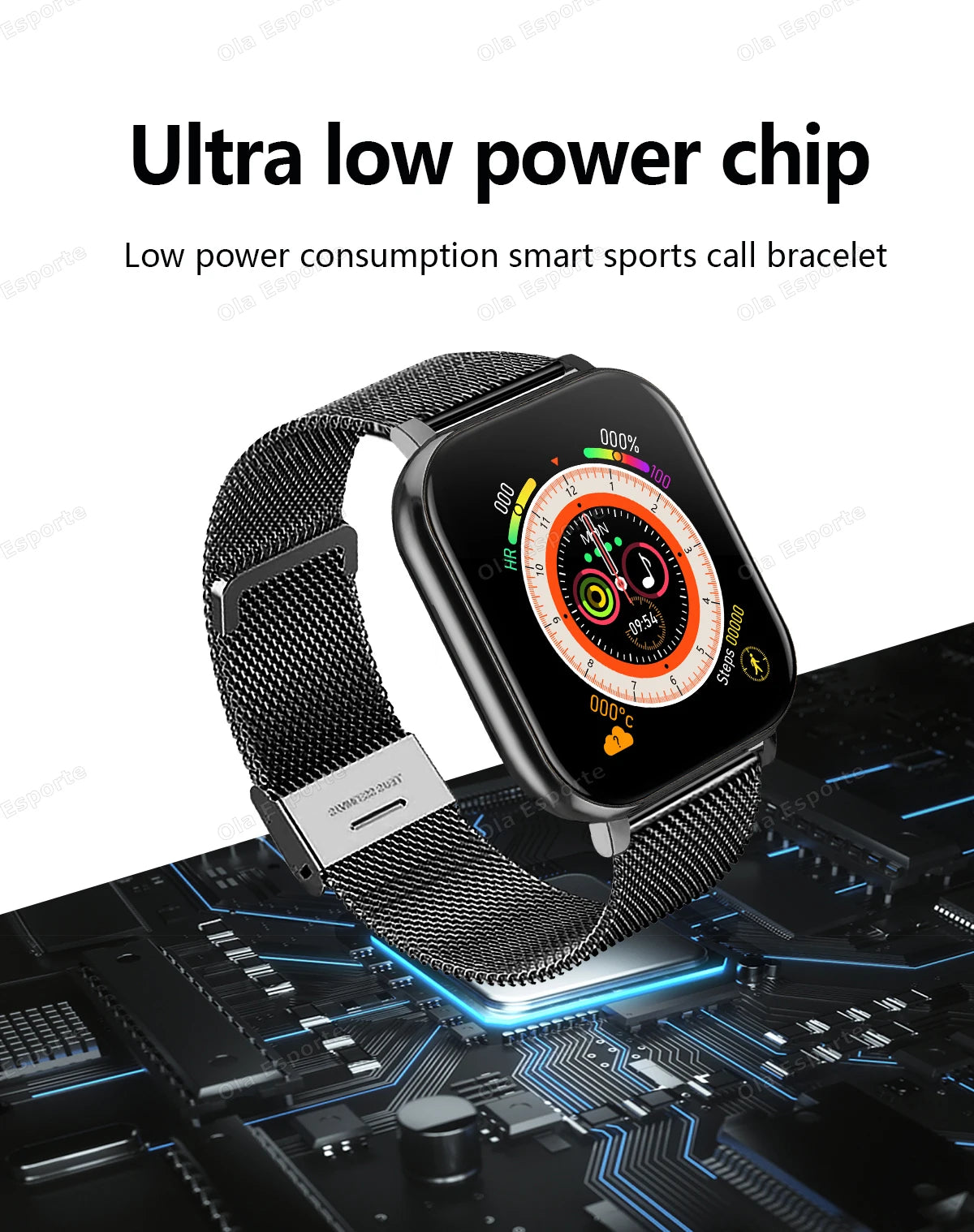 Smart Watch 2.01" HD Display with Bluetooth Calling & Custom Dials