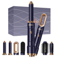 6-in-1 Hair Dryer Brush - Electric Blow Dryer Kit with Negative Ionic Styling & Curling Wand
