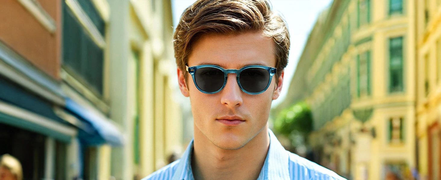 ZENOTTIC Round Polarized Sunglasses - Eco-Friendly Acetate Retro UV400 Protection