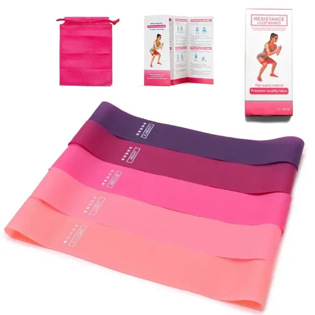 Premium Rubber Resistance Bands - Yoga & Pilates Workout Equipment