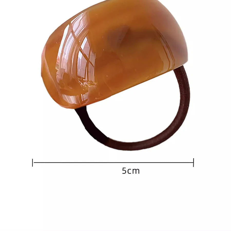 Women's Acrylic Patterned Hair Ties - Elegant Ponytail Holders