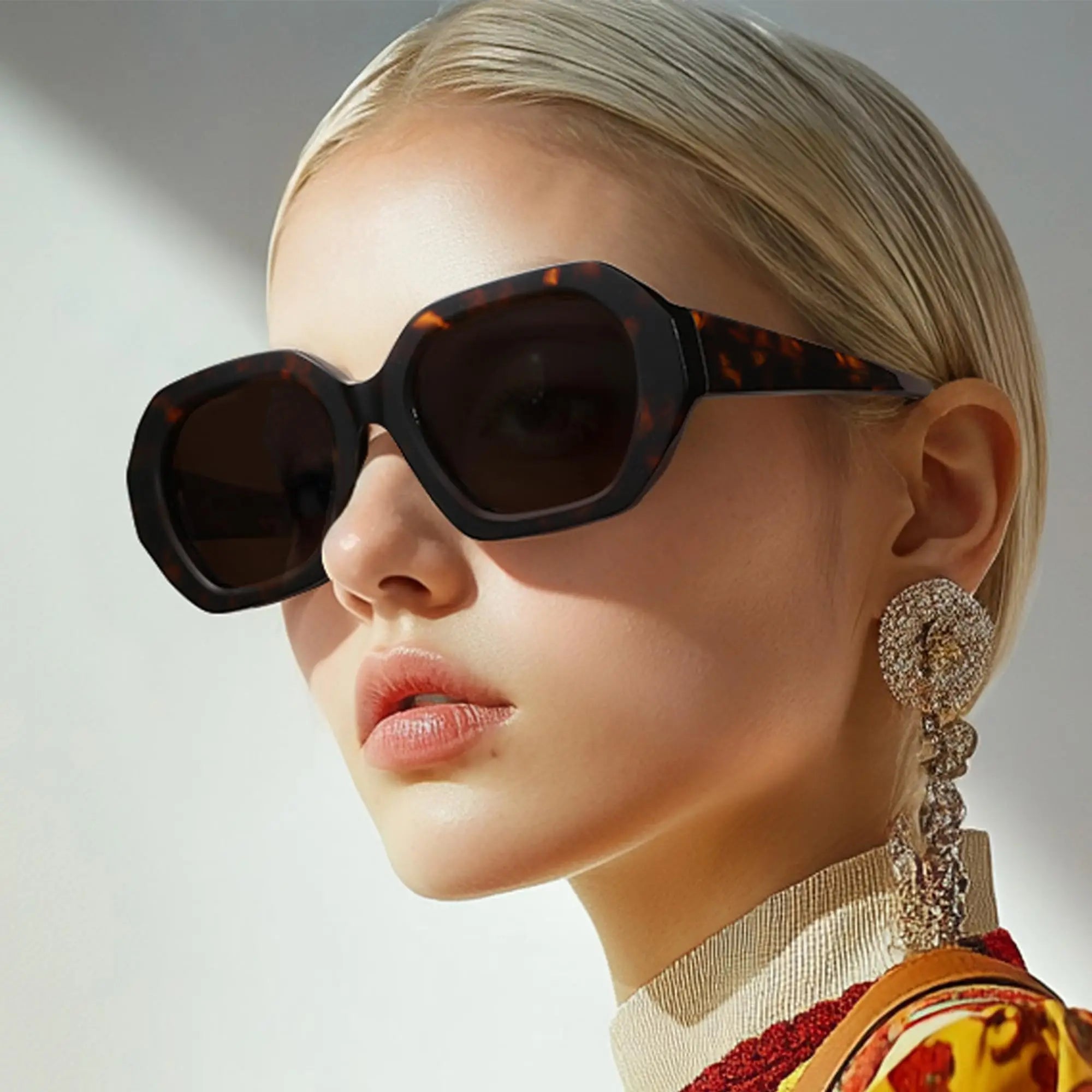ZENOTTIC Retro Designer Hexagon Sunglasses