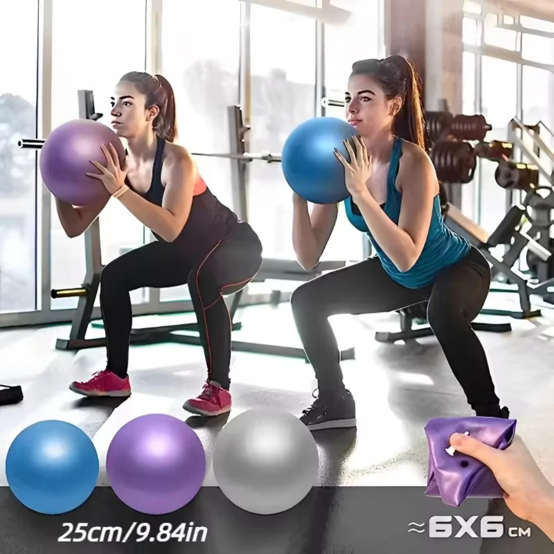 25cm yoga exercise ball, purple with anti-burst textured surface
