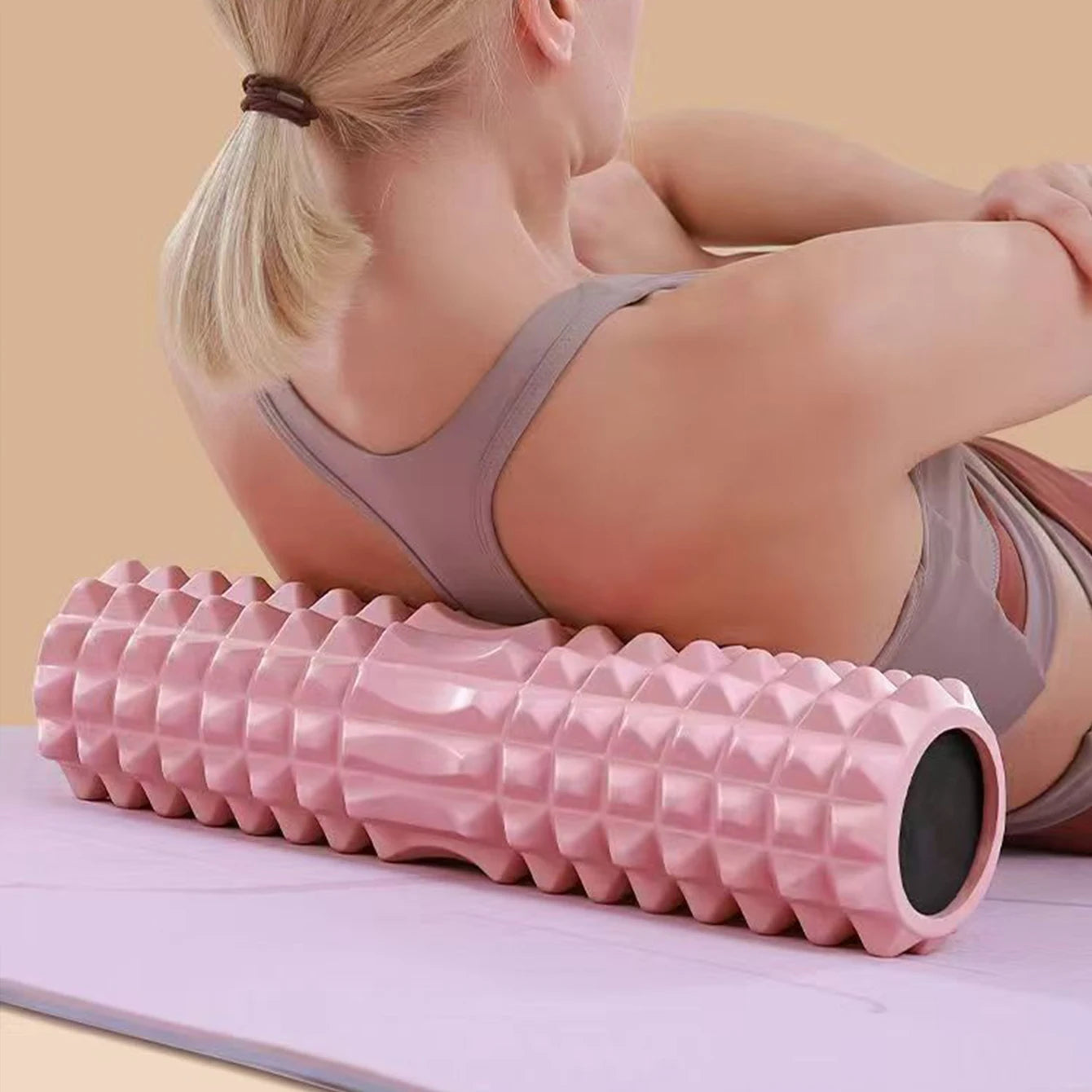 Crescent Solid Foam Axis Yoga Post - Fitness Roller