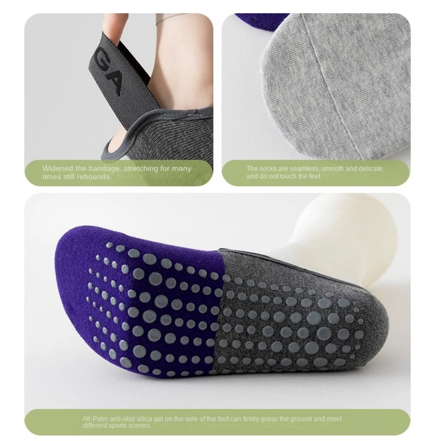 Anti-Slip Yoga Socks - Non-Skid Grip Socks for Yoga, Pilates & Ballet (1 Pair)
