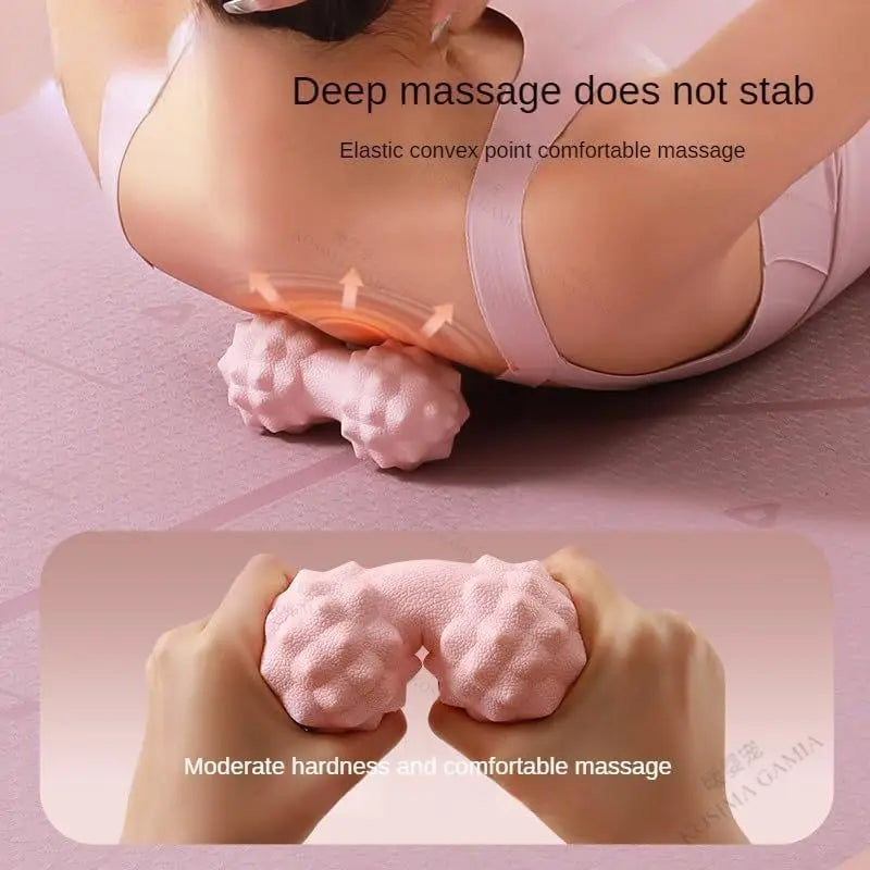 Textured massage ball set by Cedar & Moore, pink dual-therapy balls for deep tissue release (2-pack)