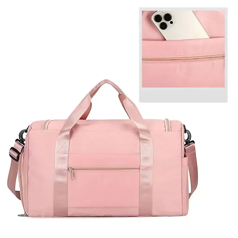 Large Capacity Gym/Overnight Duffle Bag with Shoe Compartment