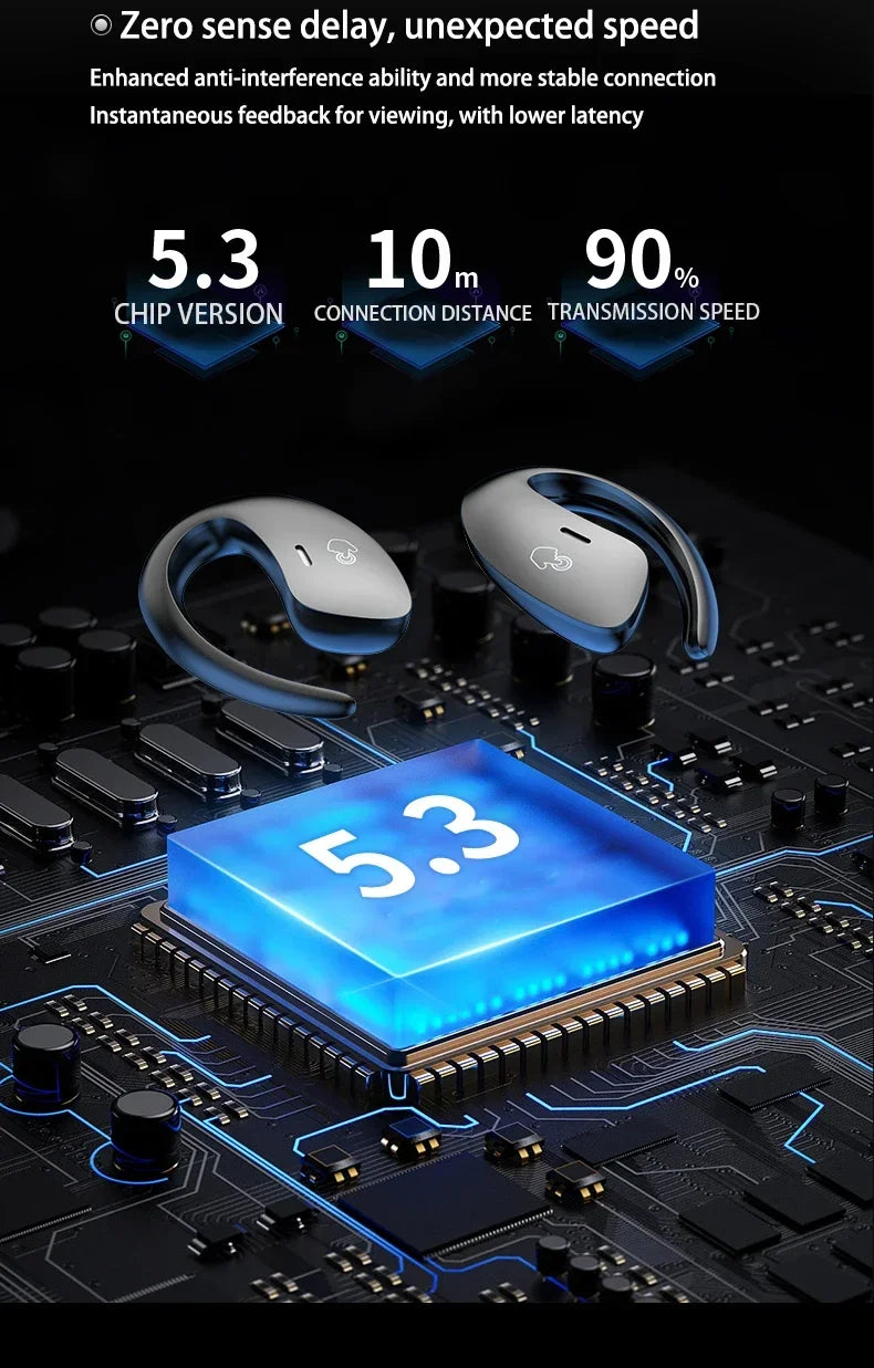 TWS Wireless Sport Earbuds - Bluetooth Headphones with Dual Mic & Waterproof Design