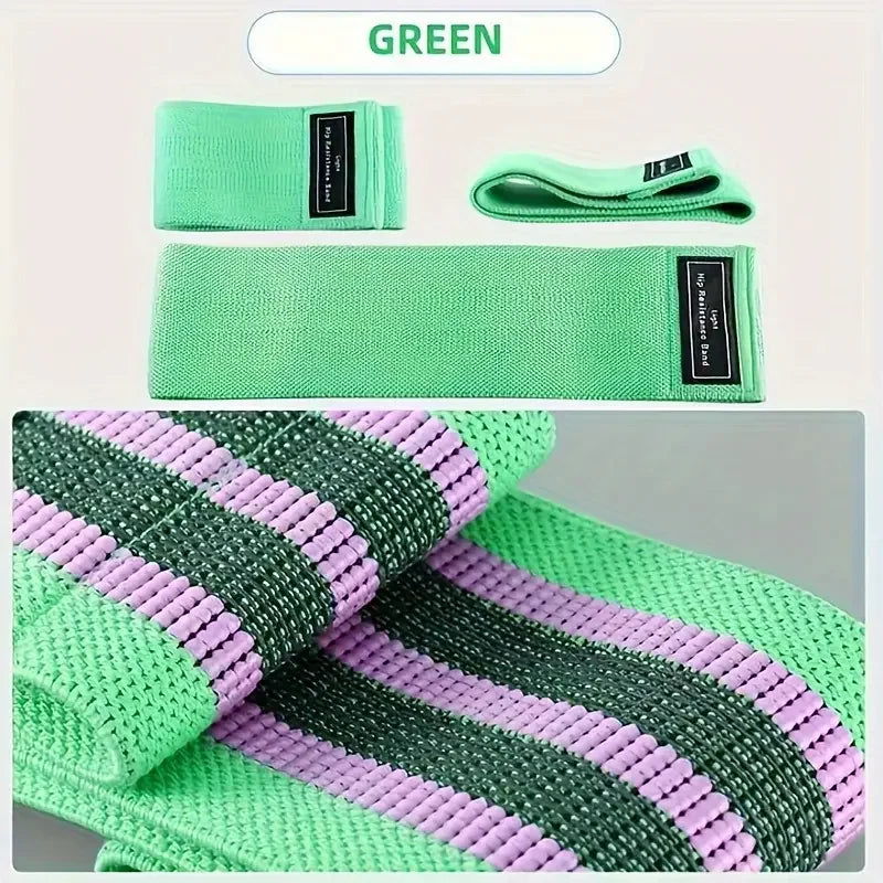 3 Piece Set Pilates Yoga Elastic Resistance Bands Set for Full Body Workout
