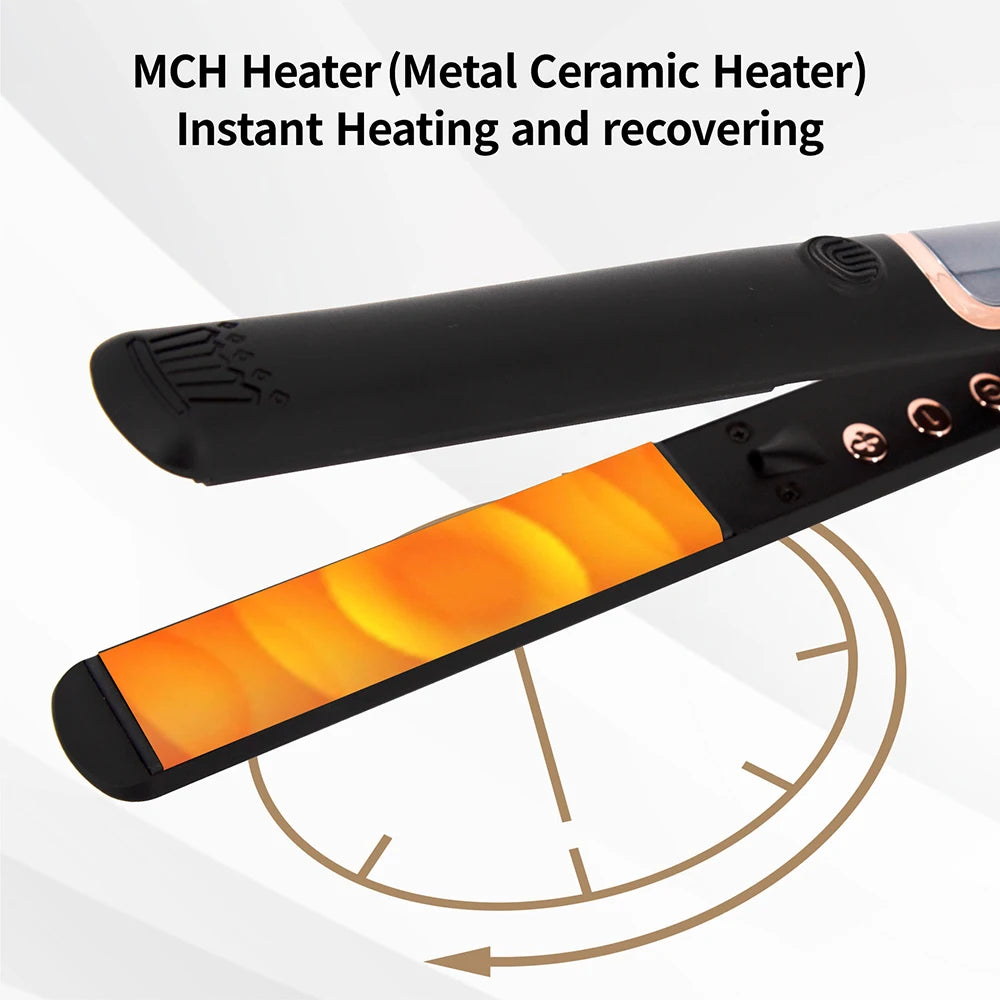 Professional Hair Straightener 1/1.5/2 Inch Plate Iron Dual Voltage