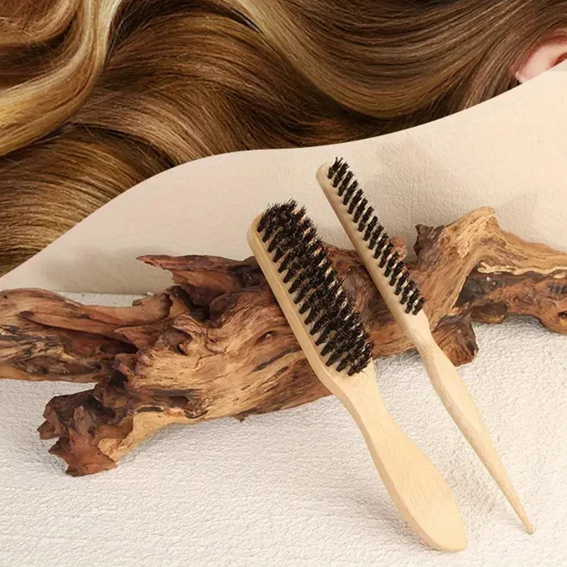 Hairbrush Wooden Handle Bristle Brush Kit for Professional Salon & Home Styling