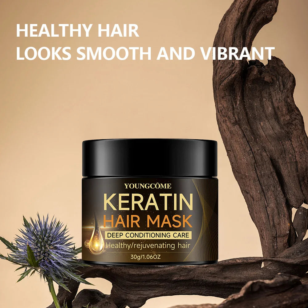Keratin Hair Mask - Deep Moisturizing Conditioner for Soft Smooth Frizz-Free Hair Repair