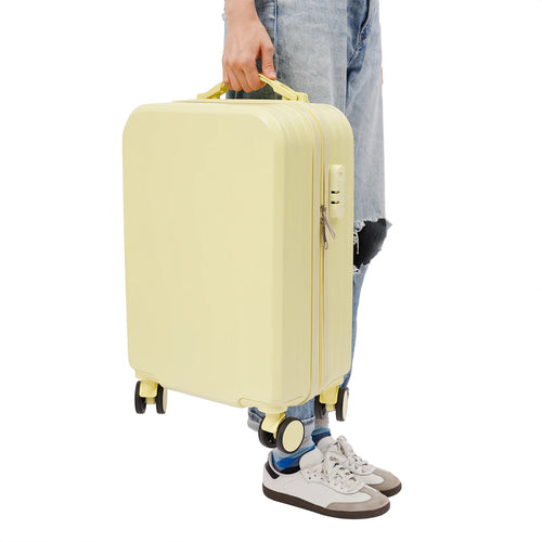 20 Inch Business Carry-On Suitcase with USB Port - ABS-PVC Spinner Luggage with 3-Digit Lock