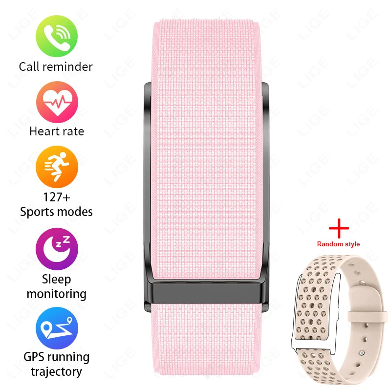 LIGE Smart Bracelet Heart Rate Health Sports Monitoring Wristband - NO Screen Fitness Tracker