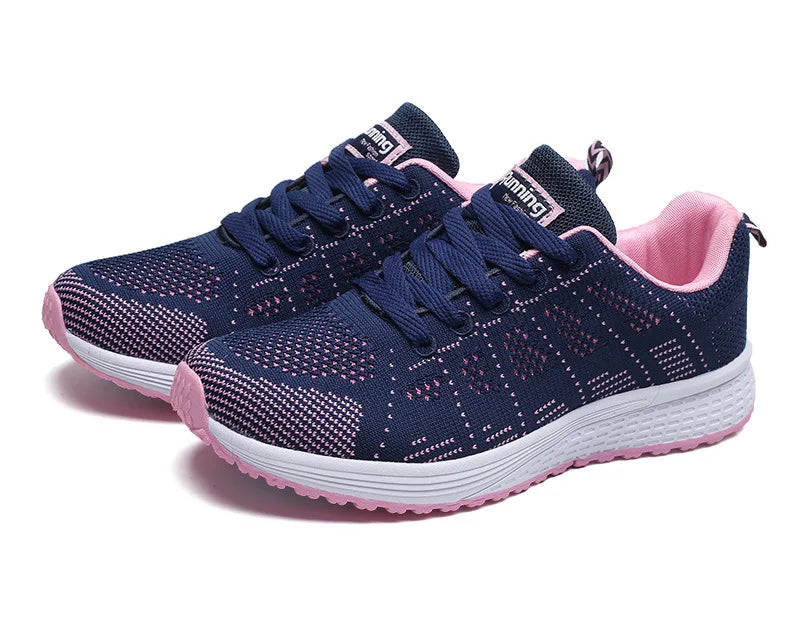 Women's Breathable Mesh Walking Shoes - Lightweight Slip-On Athletic Sneakers
