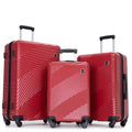 3-Piece Hardshell Luggage Set with Spinner Wheels - 20/24/28 Inch Lightweight Carry-On Suitcases