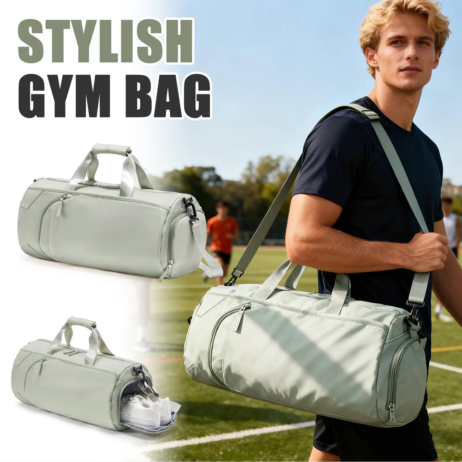 Gym Duffle Bag with Shoe & Wet Compartment - Ultimate Sports Bag