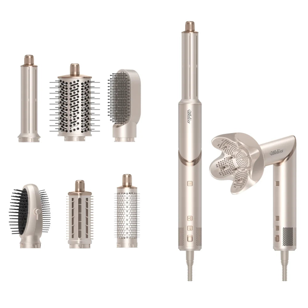8-in-1 Professional Hair Styling Set - 110,000 RPM Brushless Motor Dryer with Complete Styling Tools