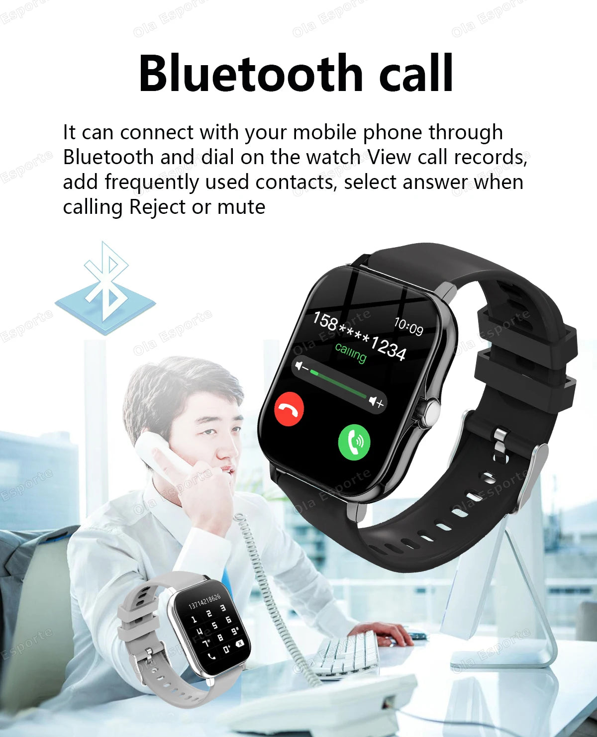Smart Watch 2.01" HD Display with Bluetooth Calling & Custom Dials