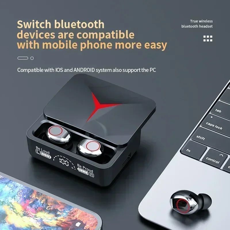 LS M90 TWS Sports Gaming Earbuds - Bluetooth with Touch Control, 12H Battery & Waterproof