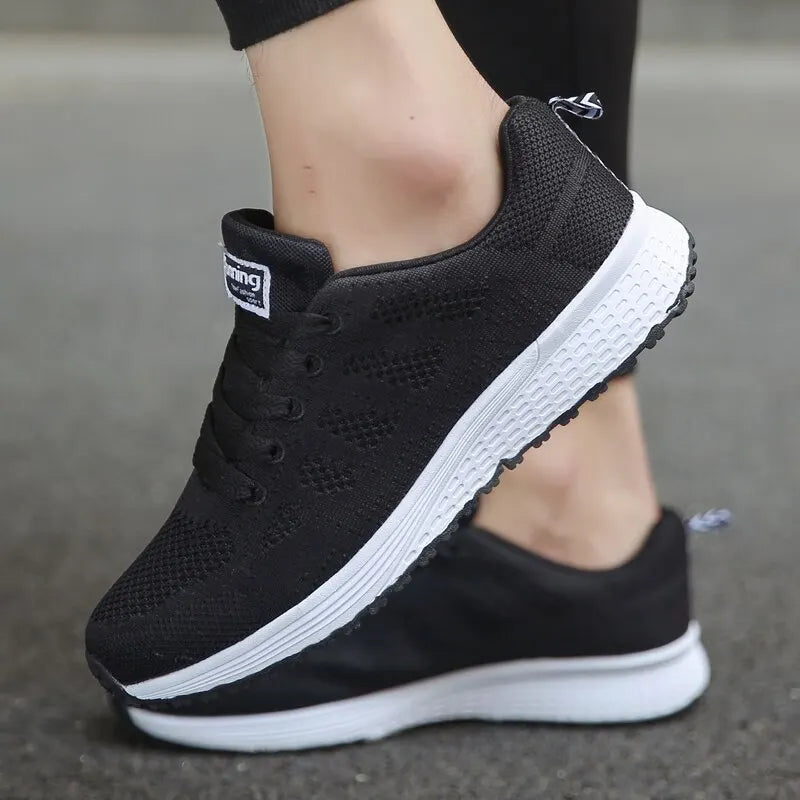 Women's Breathable Mesh Walking Shoes - Lightweight Slip-On Athletic Sneakers